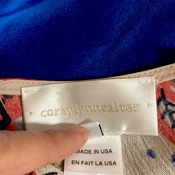 Coreylynncalter ANTHROPOLOGIE Tiger &Tropical Floral Print Summer Tunic Top XS - Picture 10 of 10